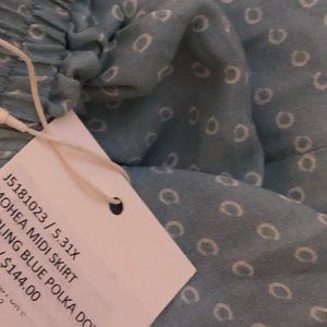 The Jetset Diaries Skirts - The Jetset Diaries Mohea Midi Skirt Blue Polka Dot The Jetset Diaries Skirts - The Jetset Diaries Mohea Midi Skirt Blue Polka Dot